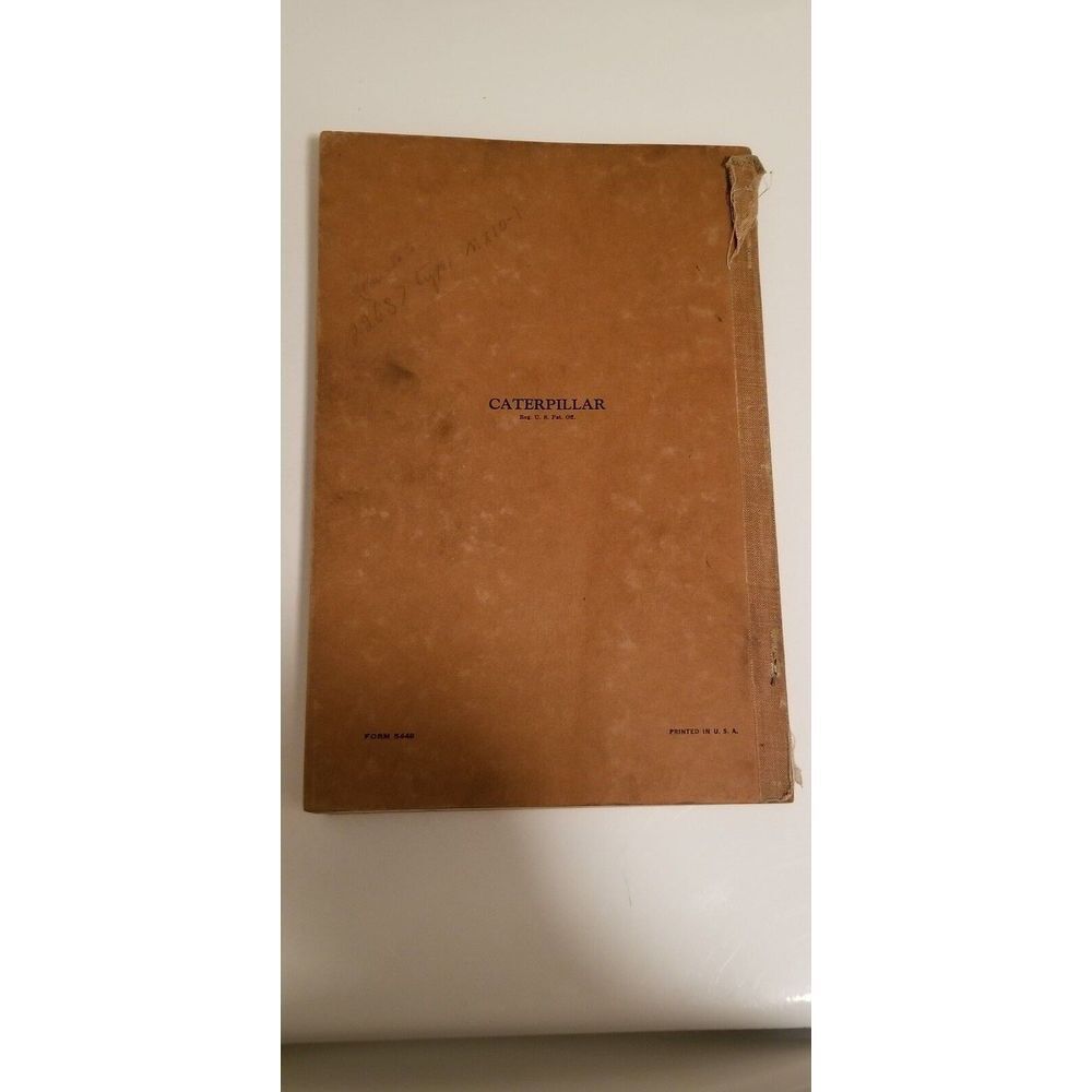 Vintage Original Sept 1939 Caterpillar D3400 Power Unit Parts Catalog Form 5449 - Picture 8 of 8